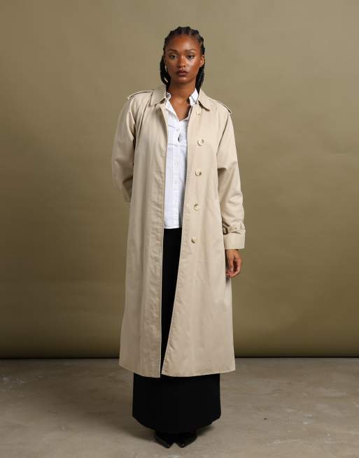 Vintage size L Burberrys trench coat in cream, 3 of 7