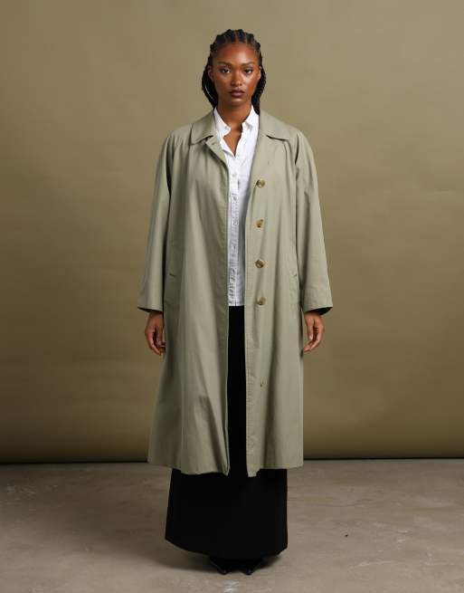 Vintage size L Burberrys trench coat in green, 4 of 7