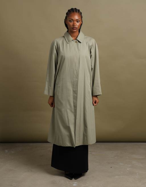 Vintage size L Burberrys trench coat in green, 5 of 7