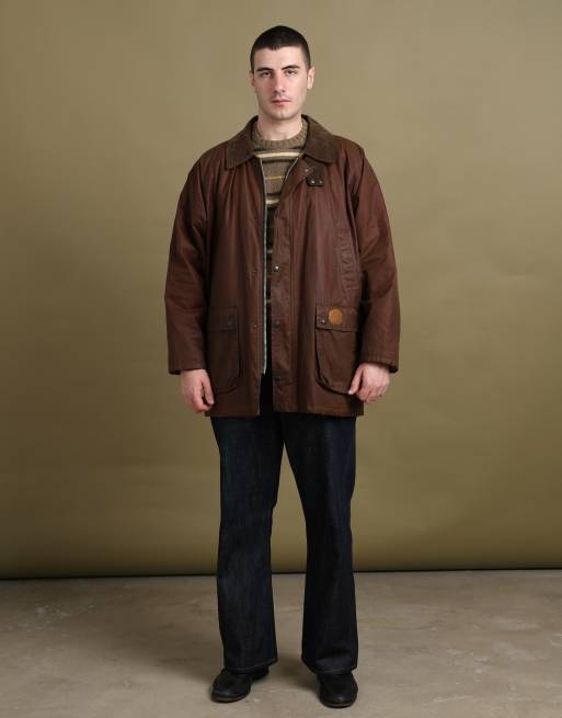Vintage size L Burberry's wax jacket in brown, 1 of 7