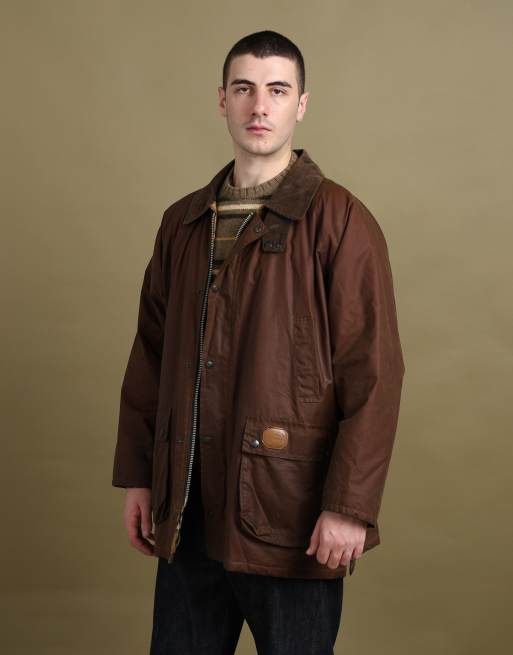 Vintage size L Burberry's wax jacket in brown, 2 of 7