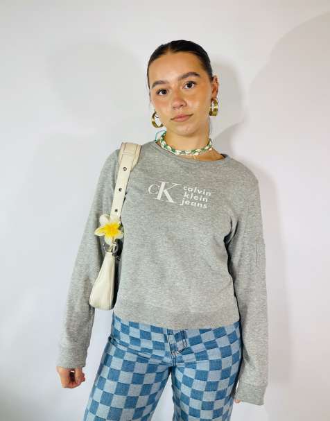Vintage Size L Calvin Klein Sweatshirt in Grey - view 1