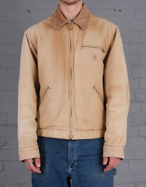 Vintage Size L Carhartt Detroit Bomber Jacket in Tan