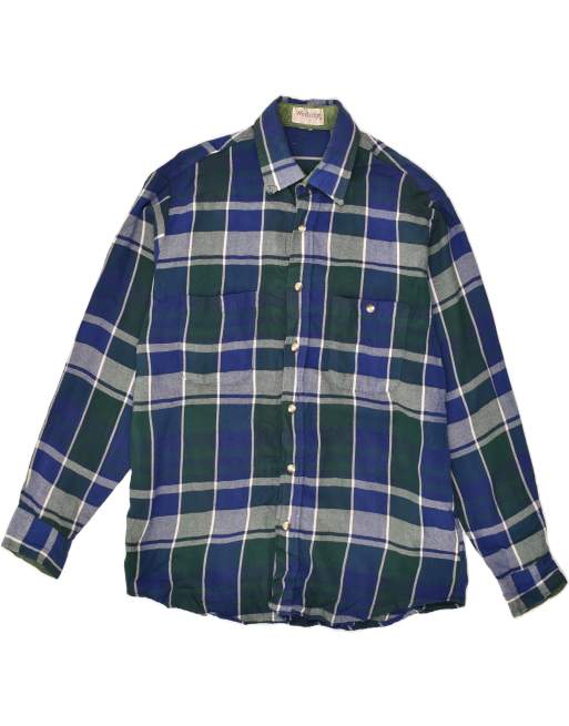 Vintage Size L Check Shirt in Blue