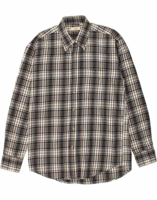 Vintage Size L Check Shirt in Grey