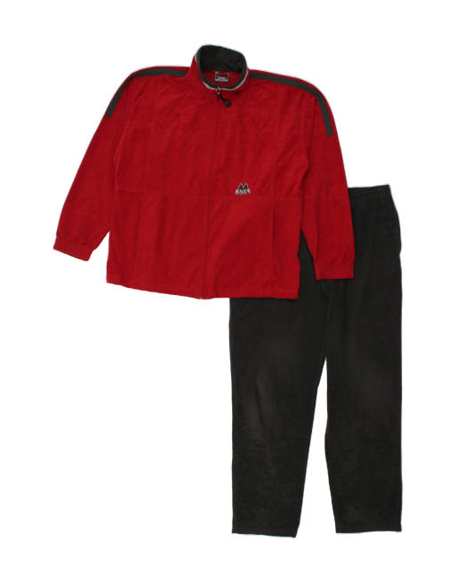 Vintage Size L Colourblock Full Tracksuit in Red