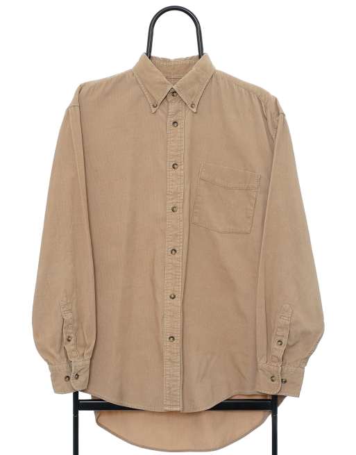 Vintage size L corduroy stussy shirt in beige