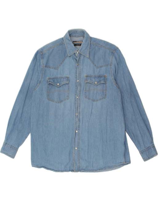 Vintage Size L Denim Shirt in Blue