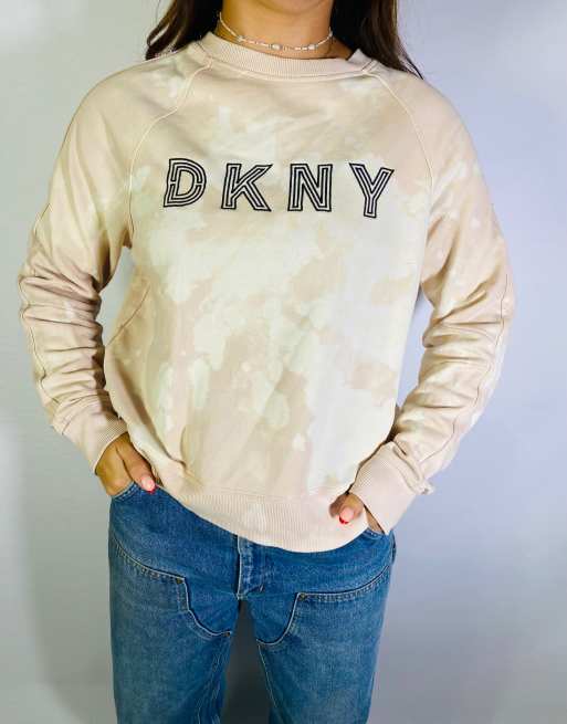 Vintage Size L DKNY Embroidered Sweatshirt In Pink