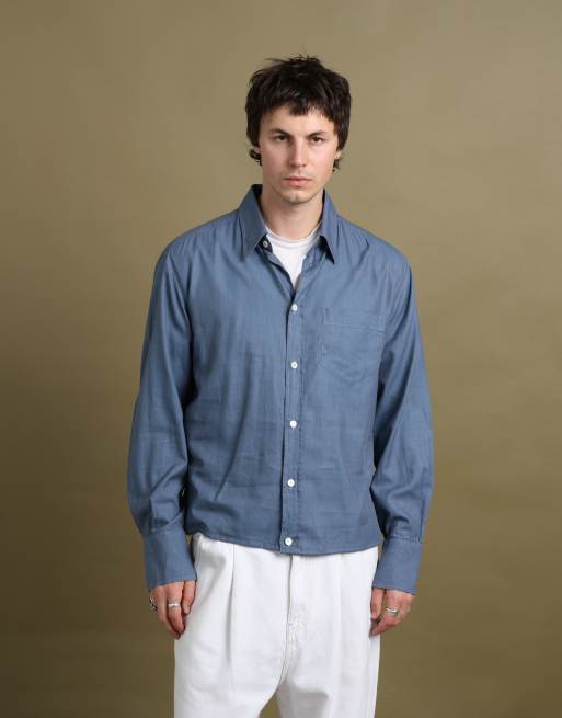 Vintage size L Dolce & Gabbana shirt in mid blue, 1 of 7