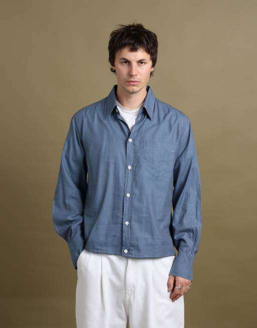 Vintage size L Dolce & Gabbana shirt in mid blue, 2 of 7