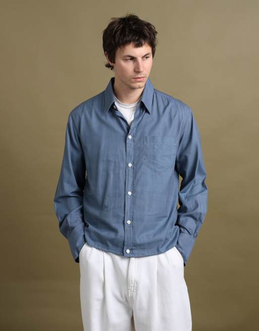 Vintage size L Dolce & Gabbana shirt in mid blue, 4 of 7