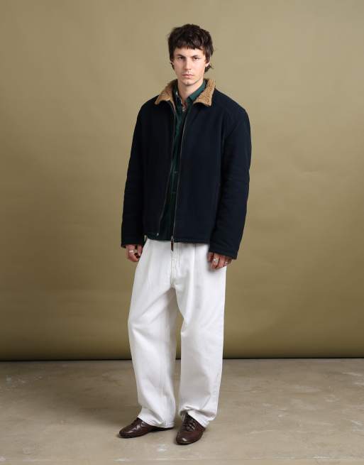 Vintage size L Dolce & Gabbana zip jacket (borg lined) in navy, 3 of 7