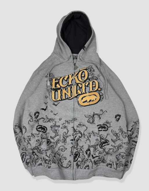 Vintage Size L Ecko Y2K Hoodie in Grey