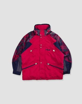 Vintage size L fila ski jacket in red