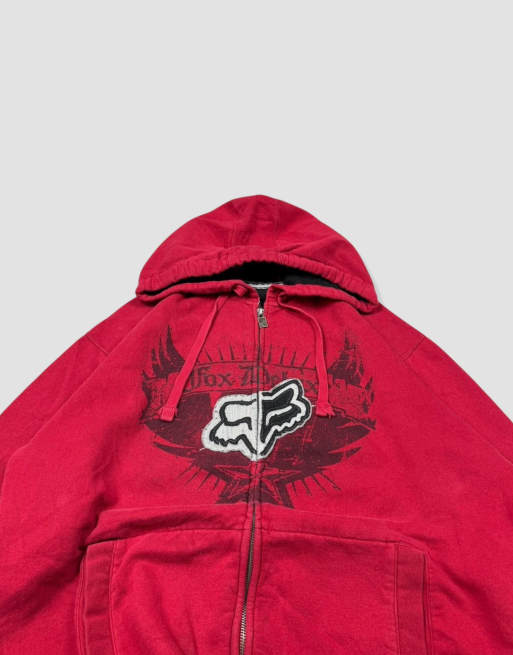 b*9様 vintage fox image マルチ柄　ジャケット　hoodie Vintage Y2K Fox Racing Logo VTG Full Zip Hoodie Jacket Mens