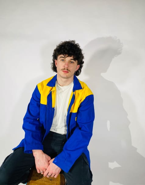 Vintage Size L French Industrial Worker Jacket In Blue - view 1