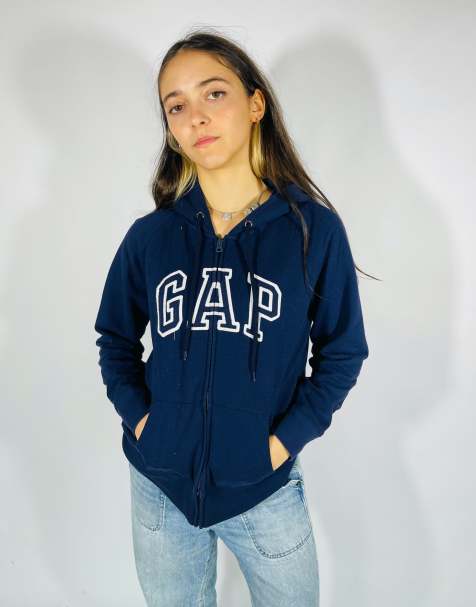 Vintage size l gap full zip hoodie in blue - view 1