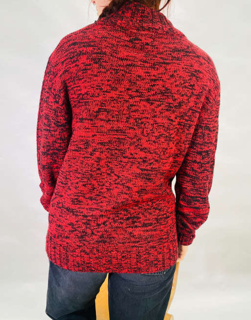 Vintage Size L Grandad Knit Jumper in Red ASOS