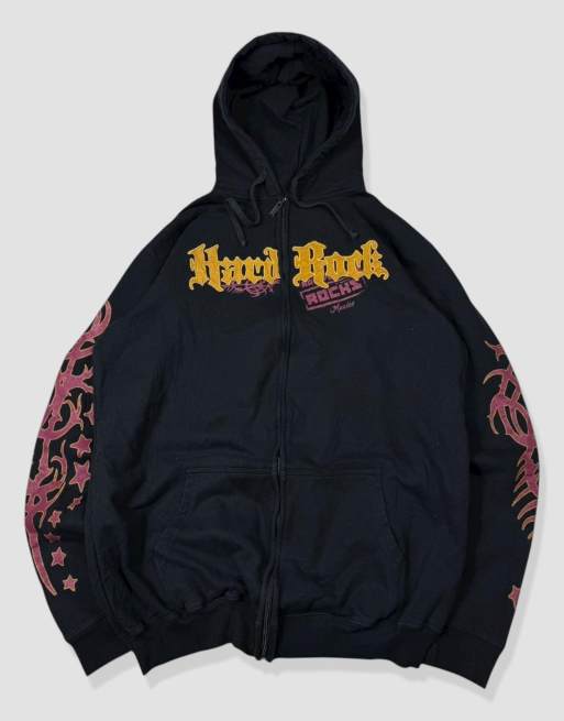 Vintage size L Hard Rock Cafe hoodie in black