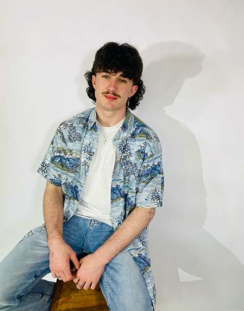 Vintage Size L Hawaiian Short Sleeve Shirt In Multi - view 1