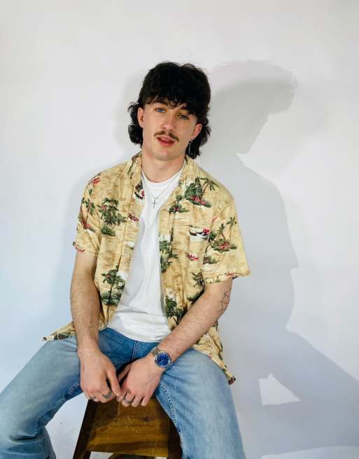 Vintage Size L Hawaiian Summer Shirt In Multi