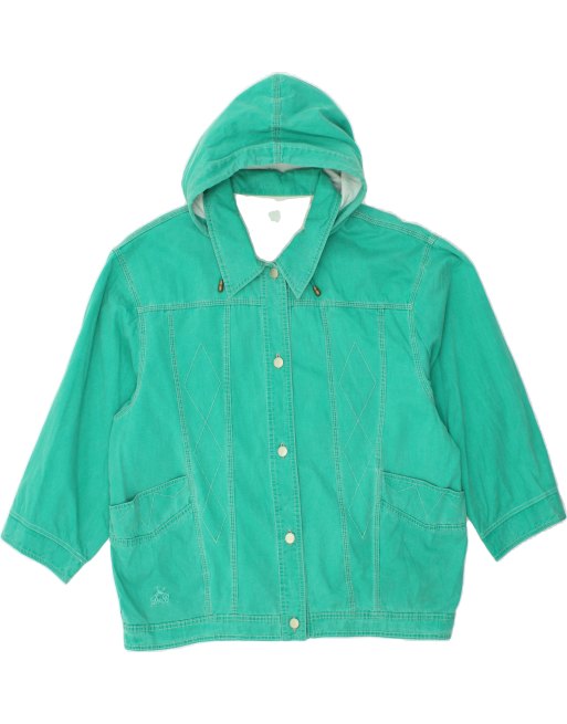 Vintage Size L Hooded Bomber Jacket in Green