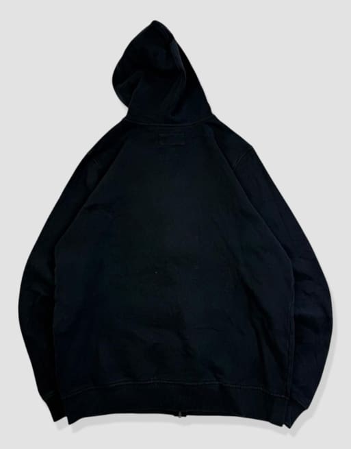 Vintage size L Hurley embroidered grunge full-zip hoodie in black, 2 of 4
