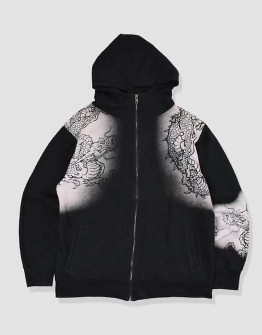 Vintage size L japanese tradition hoodie in black, 2 of 4