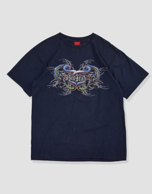 Vintage Size L JNCO T-Shirt in Navy