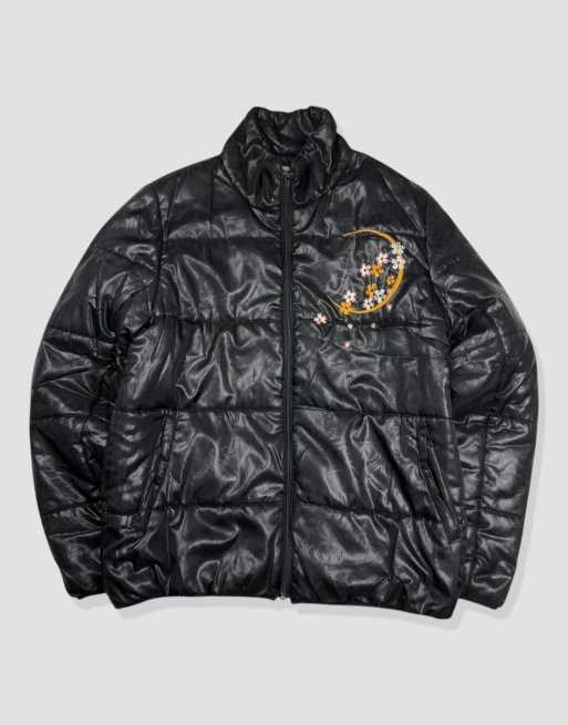 Vintage size L Karakuri Tamashii Japanese puffer jacket in black, 2 of 4
