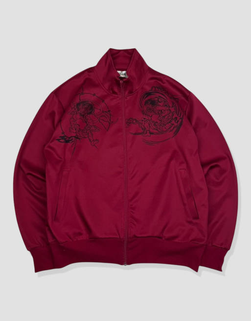 Vintage size L Karakuri Tamashii Japanese track jacket in burgundy, 1 of 4