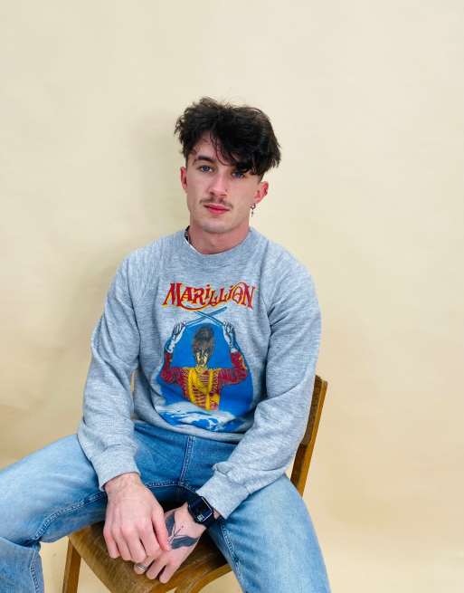 Vintage size L Marillion Band Tour Sweatshirt in Grey