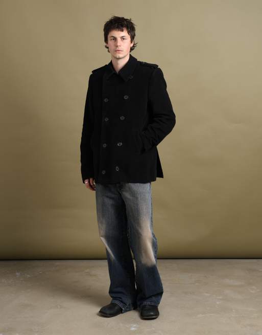 Vintage size L McQ Alexander McQueen peacoat in black, 2 of 7