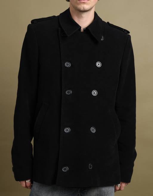 Vintage size L McQ Alexander McQueen peacoat in black, 3 of 7