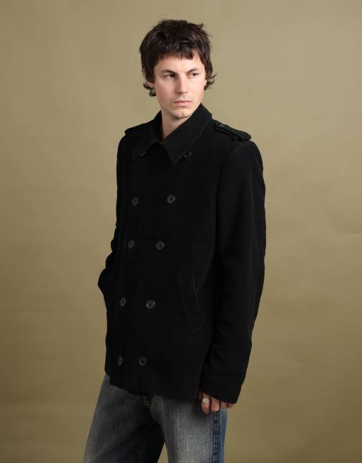 Vintage size L McQ Alexander McQueen peacoat in black, 4 of 7