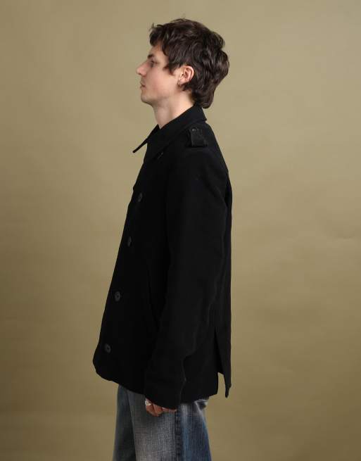 Vintage size L McQ Alexander McQueen peacoat in black, 5 of 7