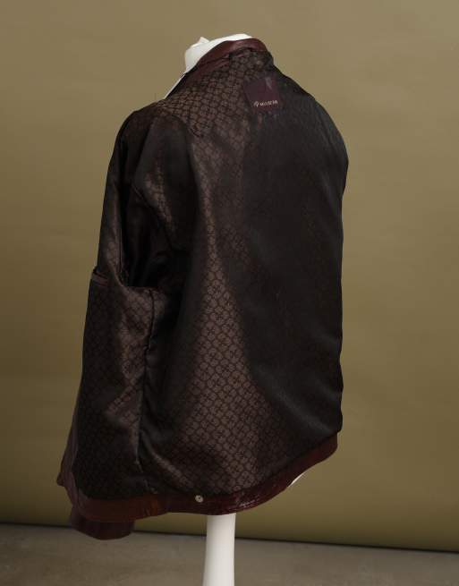 Vintage size L Mulberry leather bomber jacket in brown, 7 of 7