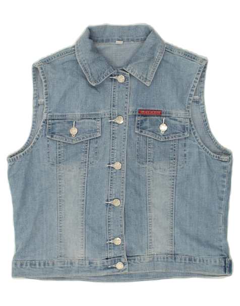 Vintage Size L Padded Gilet in Blue - view 1