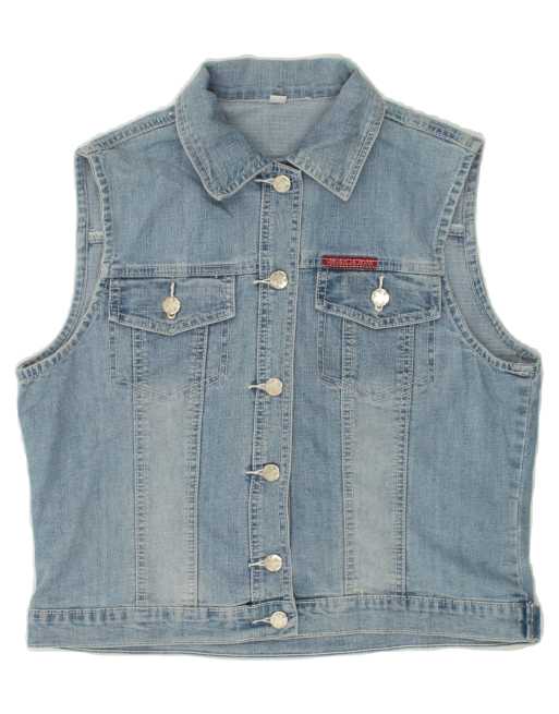 Vintage Size L Padded Gilet in Blue