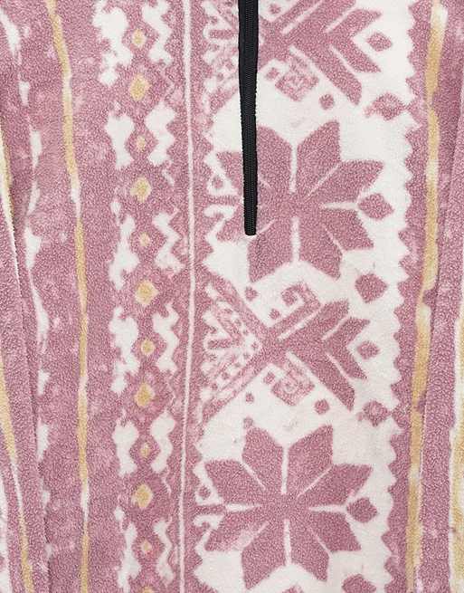 Vintage size L patterned fleece in pink | ASOS