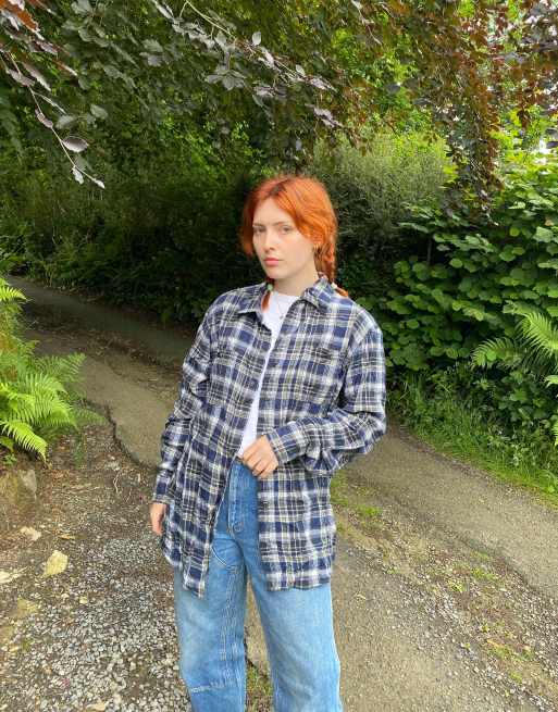 Vintage Size L Plaid Flannel Shirt in Multi