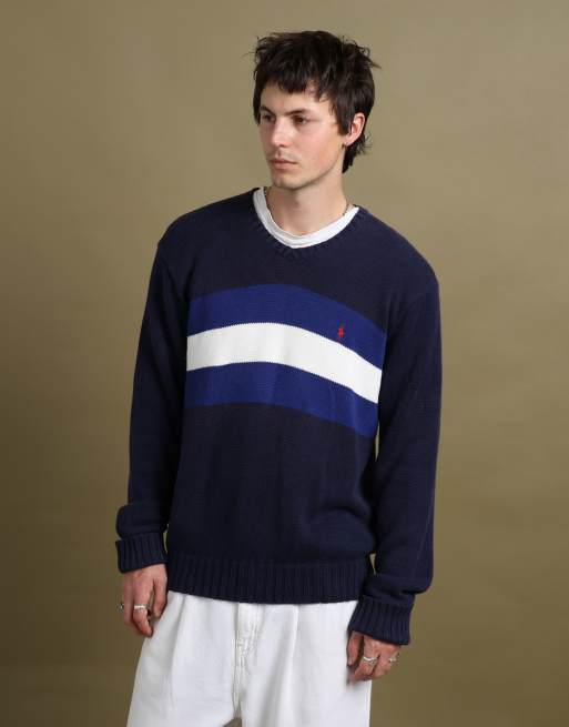 Vintage size L Polo by Ralph Lauren knit jumper in navy, 3 of 7