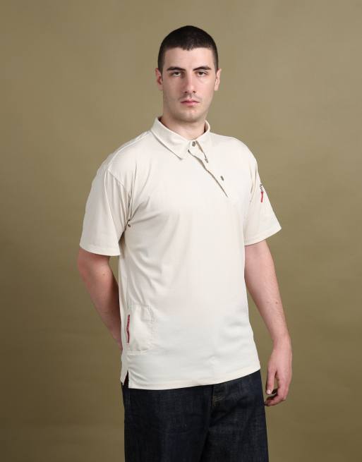 Vintage size L Prada asymmetric button polo in beige, 2 of 6