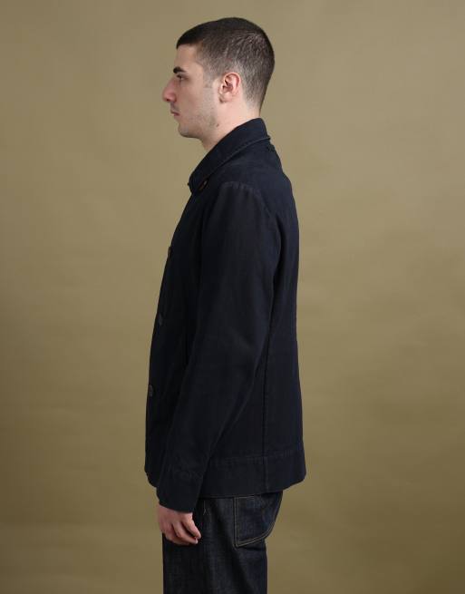 Vintage size L Prada peacoat in navy, 5 of 7