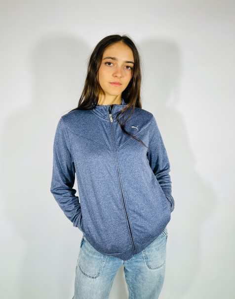 Vintage size l puma track gym jacket in blue - view 1