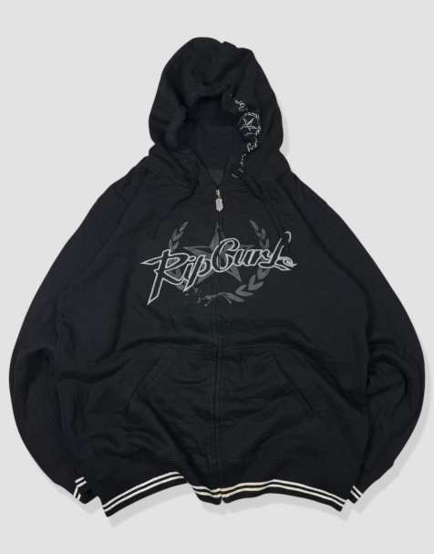 Vintage Size L Rip Curl Hoodie in Black - view 1