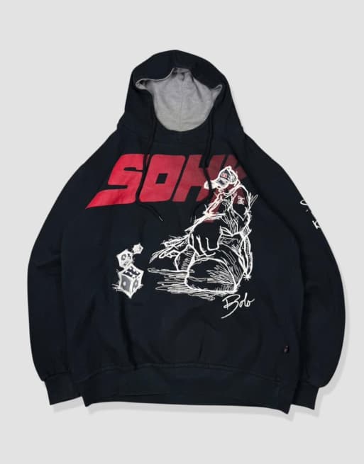Vintage size L sohk hoodie in black