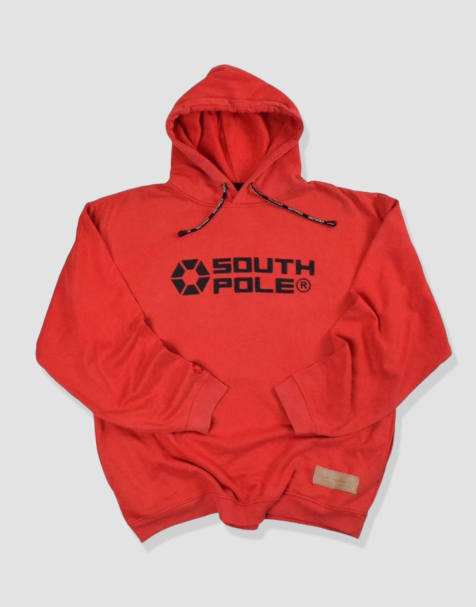 Vintage size L southpole hoodie in red - view 1