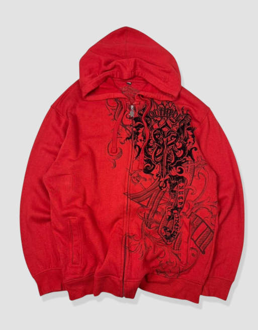 Vintage Size L Southpole Hoodie in Red